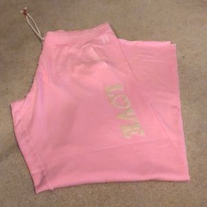 Victoria Secret sweatpants.